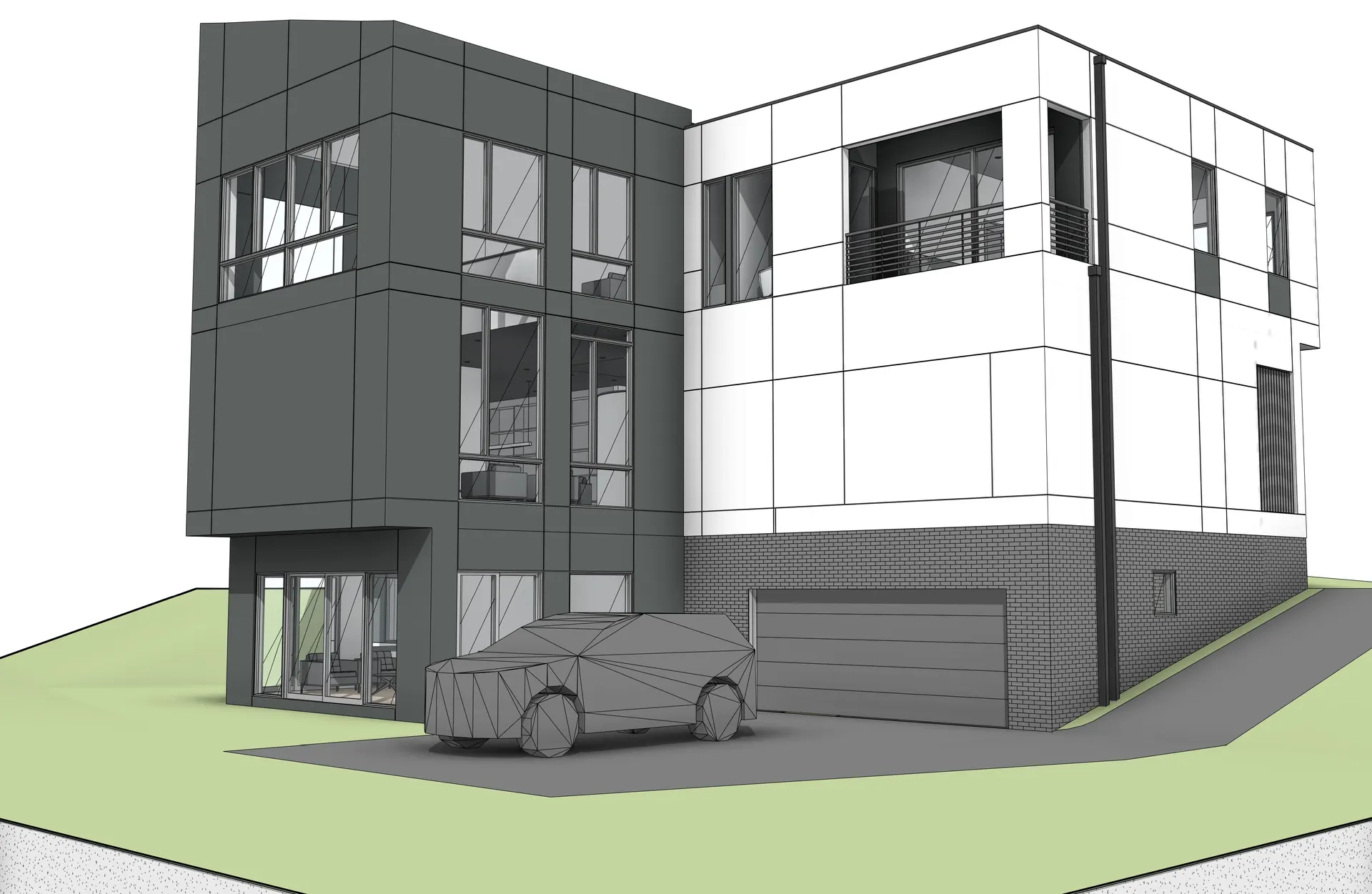 Concept options and massing — 4620 26th St N (3D CAM)